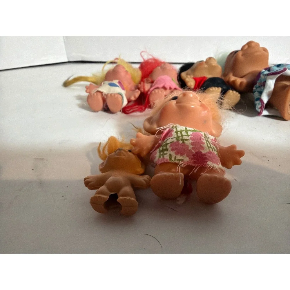 Vintage Russ Berrie Troll Doll Lot of 8 Bright of America Retro 90s Toys